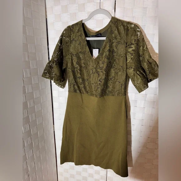 Ann Taylor Olive Lace Dress - Picture 3 of 5